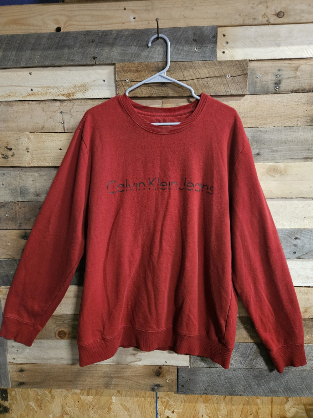 Calvin Klein Jeans Red Crewneck Pullover